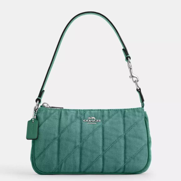 Coach Green Quilted Shoulder Bag - Picture 1 of 6